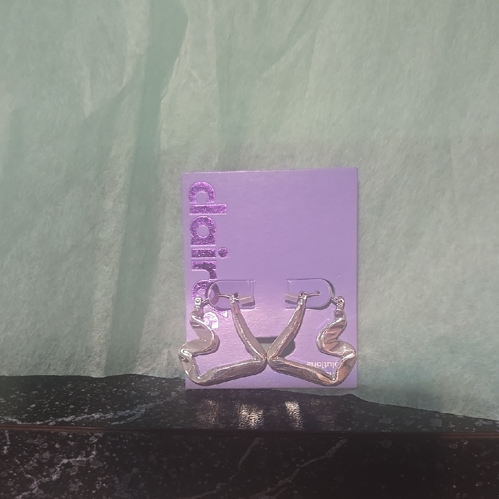 Claire's Silver Swan Earrings